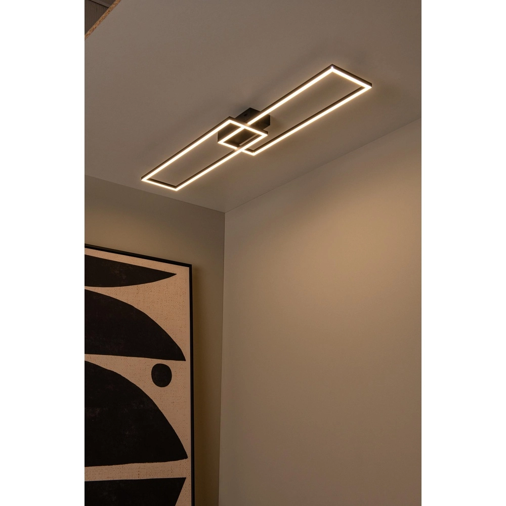 Design plafondlamp Arianne langwerpig zwart Lucide 5411212530905
