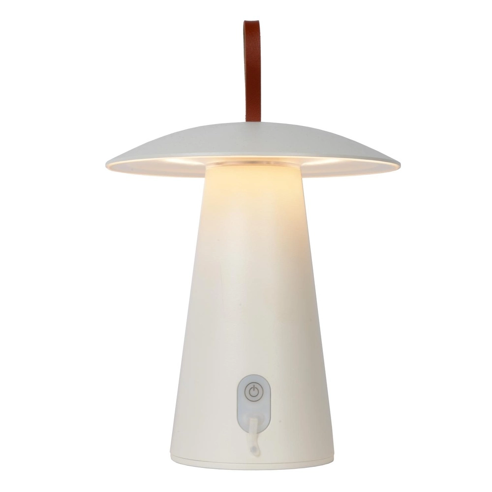 Witte tafellamp La Donna oplaadbaar Lucide 5411212271778