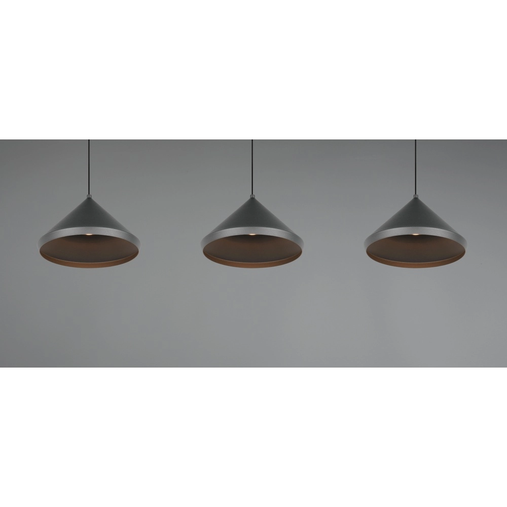 3-lichts hanglamp Laguna zwart Trio 4017807667646