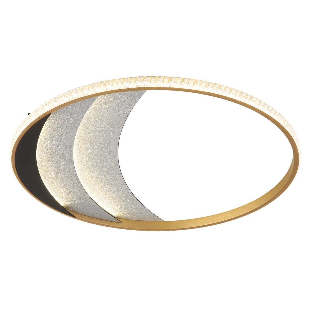 Unieke plafondlamp Constance zwart met goud Ø 52cm Globo 9007371572847