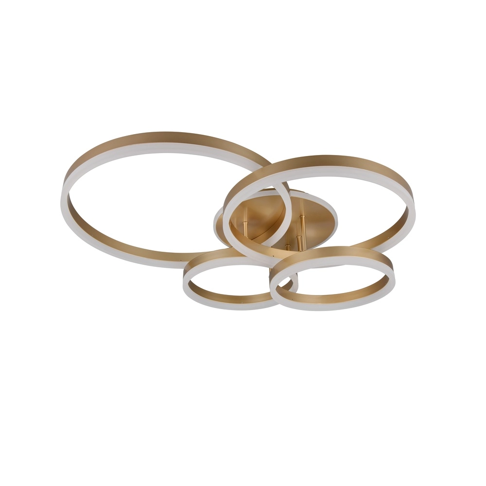 Plafondlamp Drake goud modern Trio 4017807657814