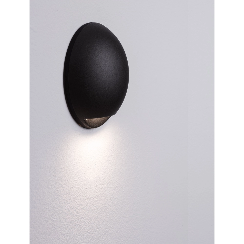 Wandlamp Passo enkel zwart