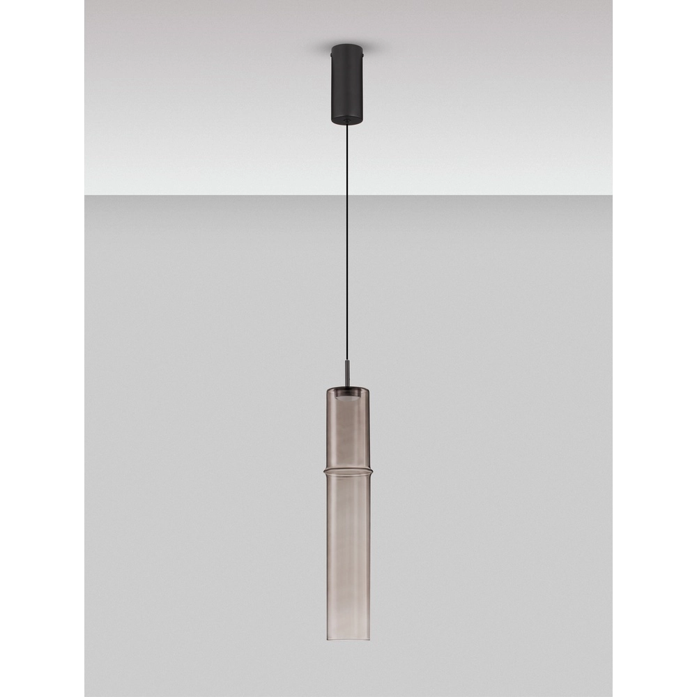 Unieke hanglamp Sano 1-lichts smoke glas Lyora 5212017474018