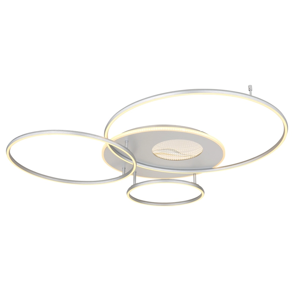 Moderne plafondlamp Invertina zilvergrijs 126cm Globo 9007371468836