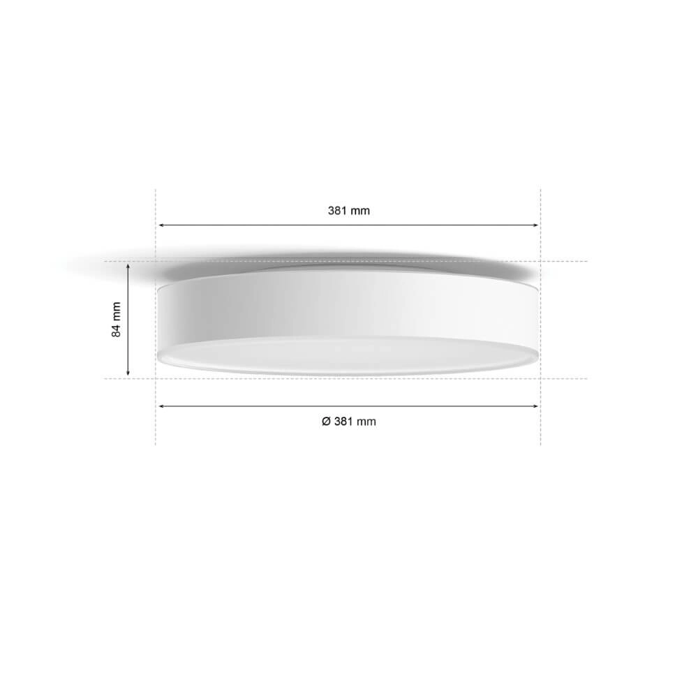 Plafondlamp Hue Enrave M - White Ambiance Ø 38,1cm wit Philips 8718696176436