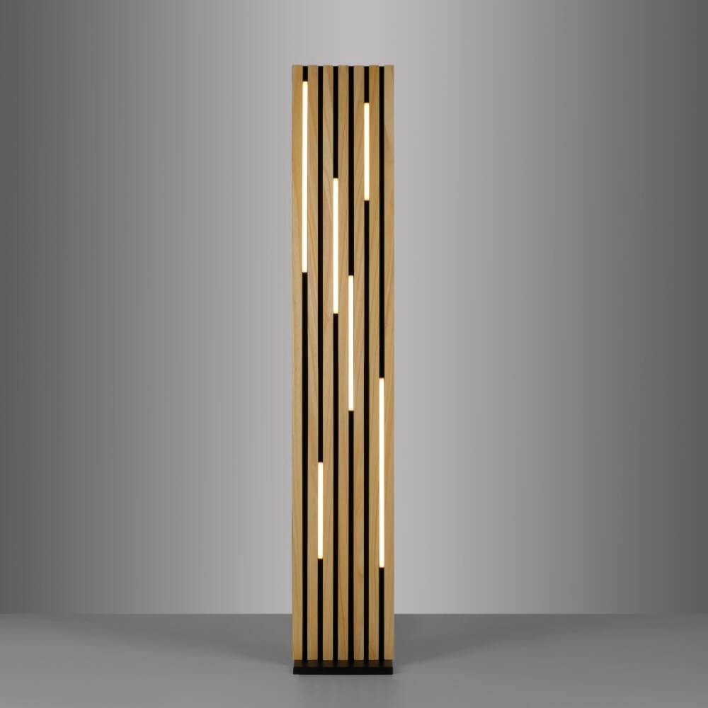 Design vloerlamp Q-Akustik hout Paul Neuhaus 4012248385401