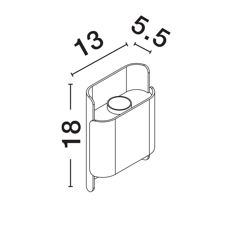 Zwarte opbouwspot Polly 18cm Lyora 5212017465160