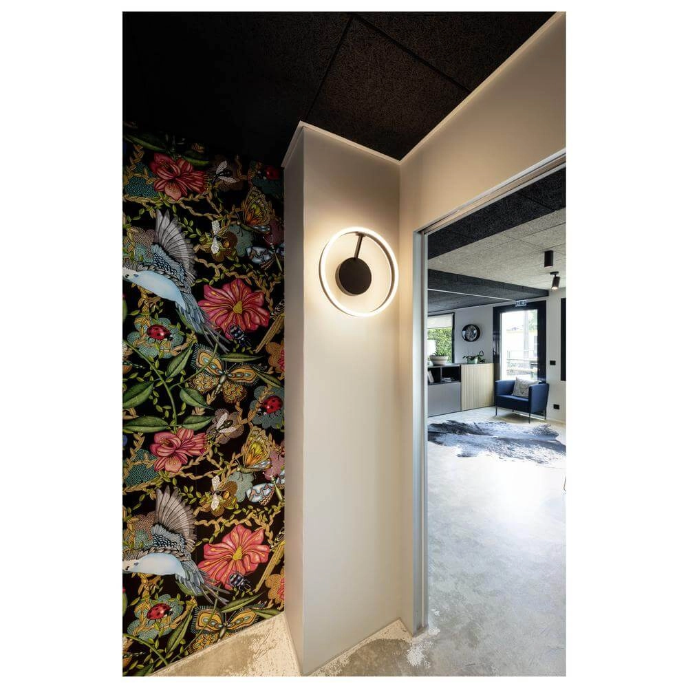 Strakke plafondlamp One 40 zwart Ø 40cm SLV 4024163298520