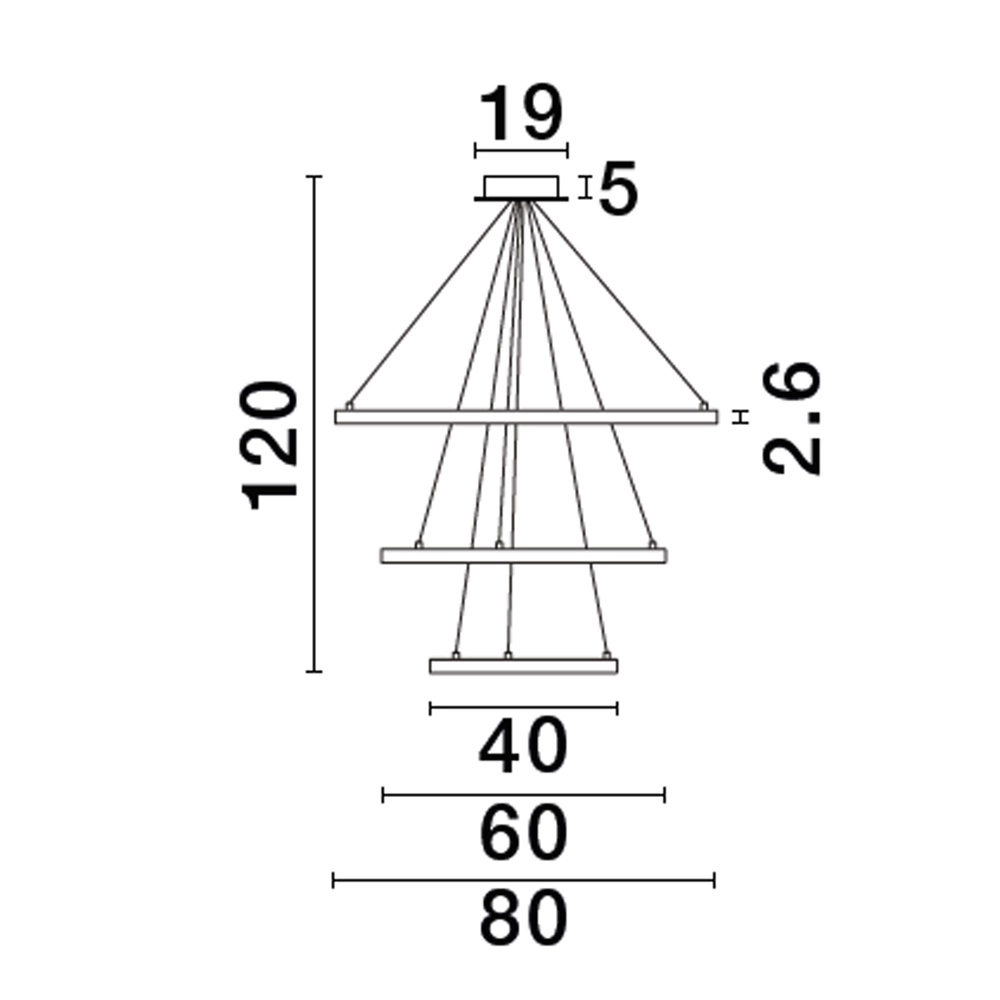 Witte hanglamp Empatia design triple Lyora 5212017442727