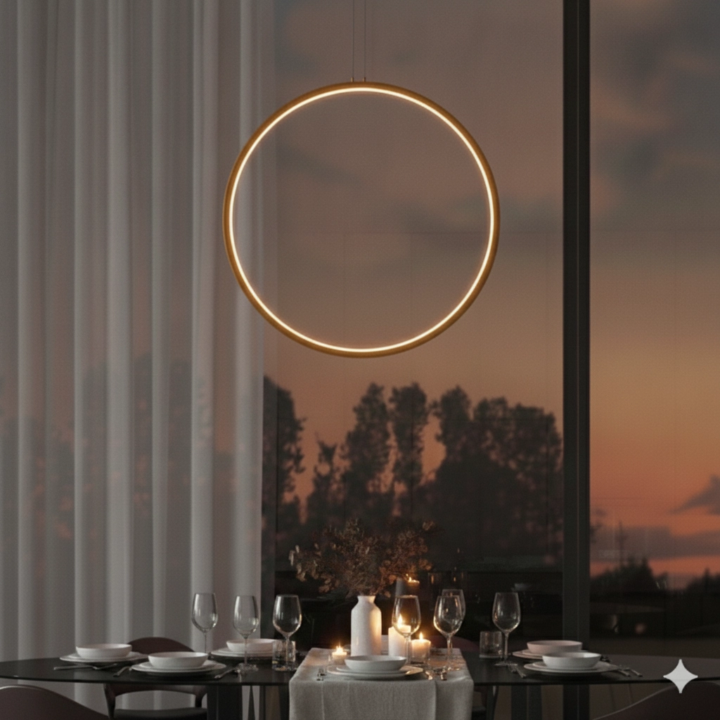 Ronde hanglamp Change Ø 60cm goud