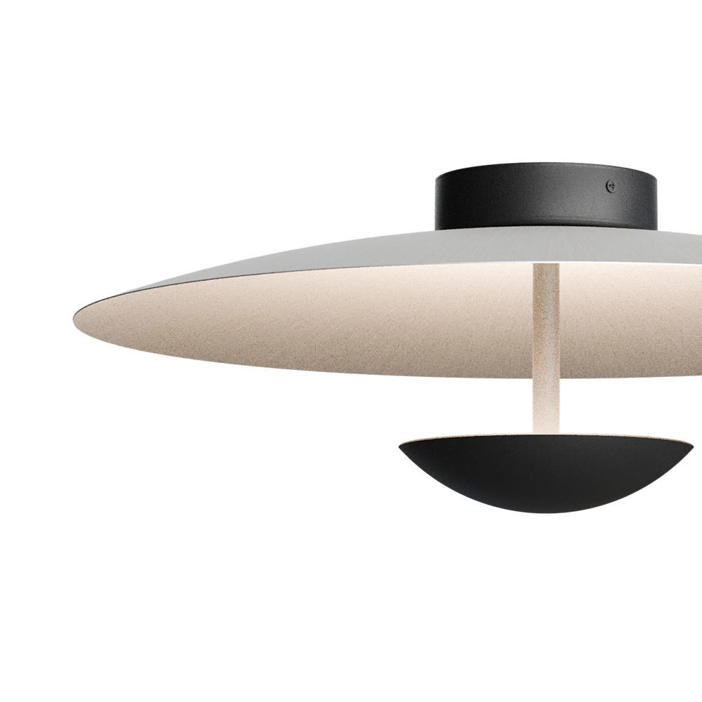 Plafondlamp 16cm Scala Ø 45cm zwart met nikkel Masterlight 8718121397436