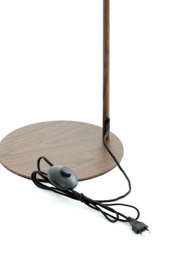 Vloerlamp Donio donkere hout print Light & Living 8717807759568
