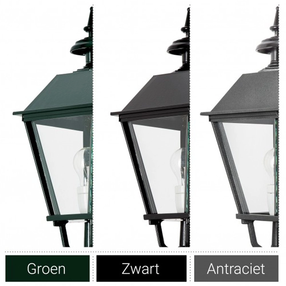 Nostalgische, vierkante lantaarn lamp Venlo K14A zwart KS Verlichting 8714732151443