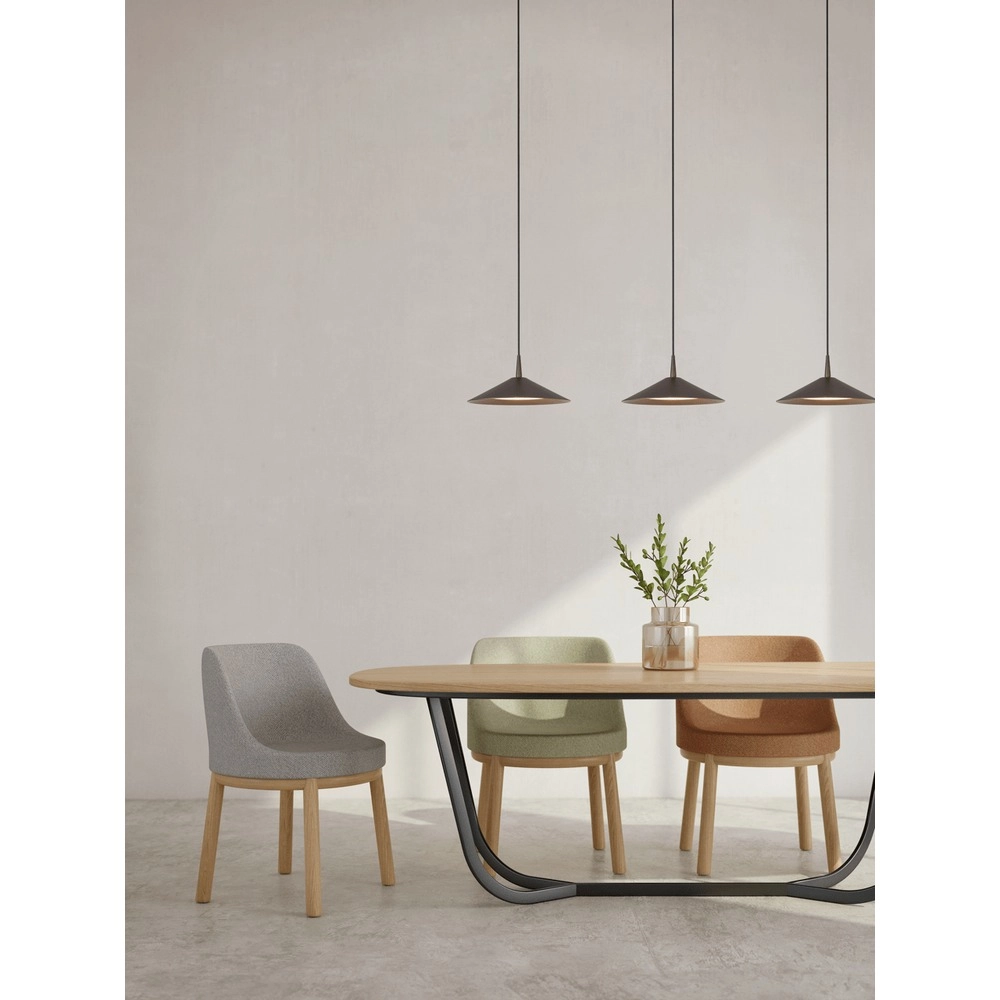 3-lichts hanglamp Ceppo cacao bruin Ø 22cm Masterlight 8718121358499