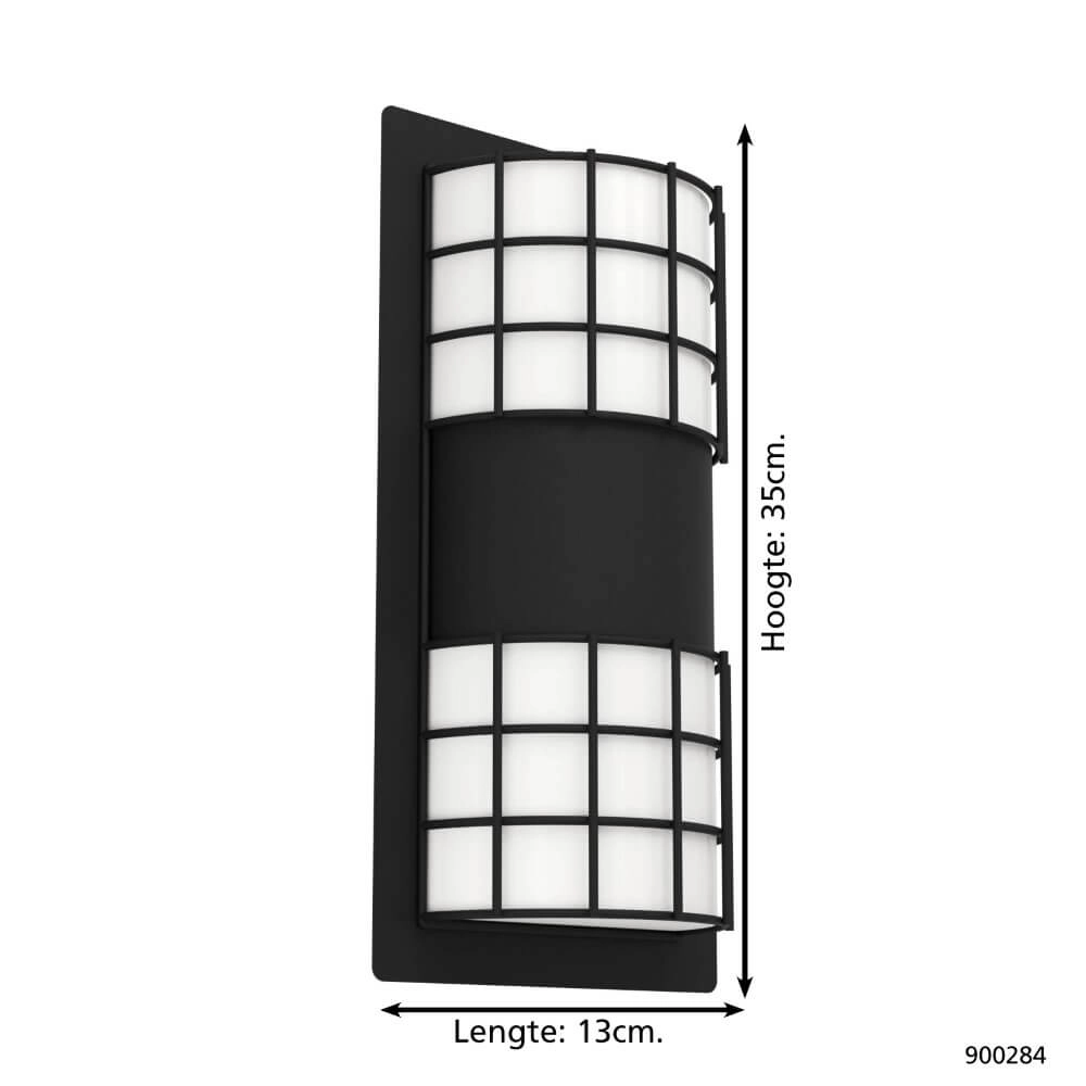 Zwarte buitenlamp Cistierna 2 Eglo 9008606231546