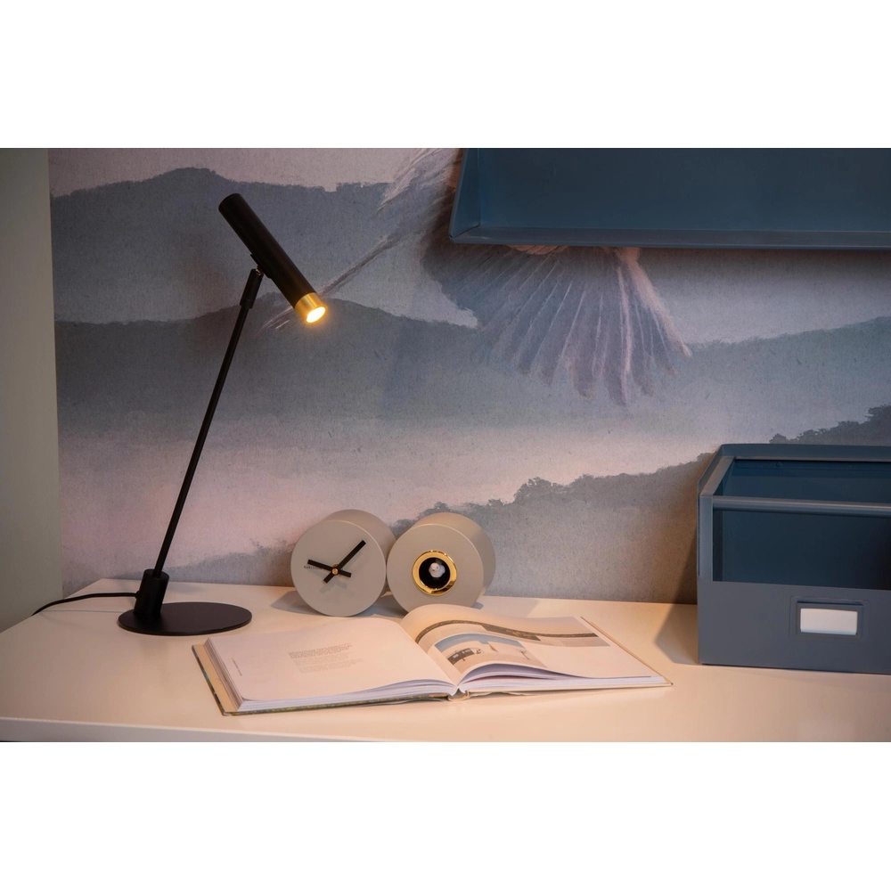 Bureaulamp Alec design zwart Lucide 5411212031969