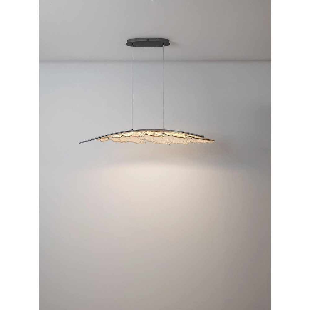 Design hanglamp Amado antraciet met mokka 131,5cm Lyora 5212063500280