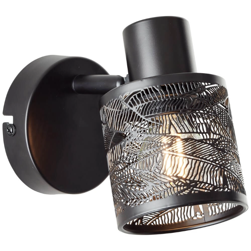 Zwart wandlampje Bano Brilliant 4004353413469