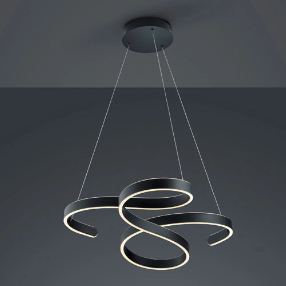 Design hanglamp Francis Ø 72cm - antraciet Trio 4017807445343