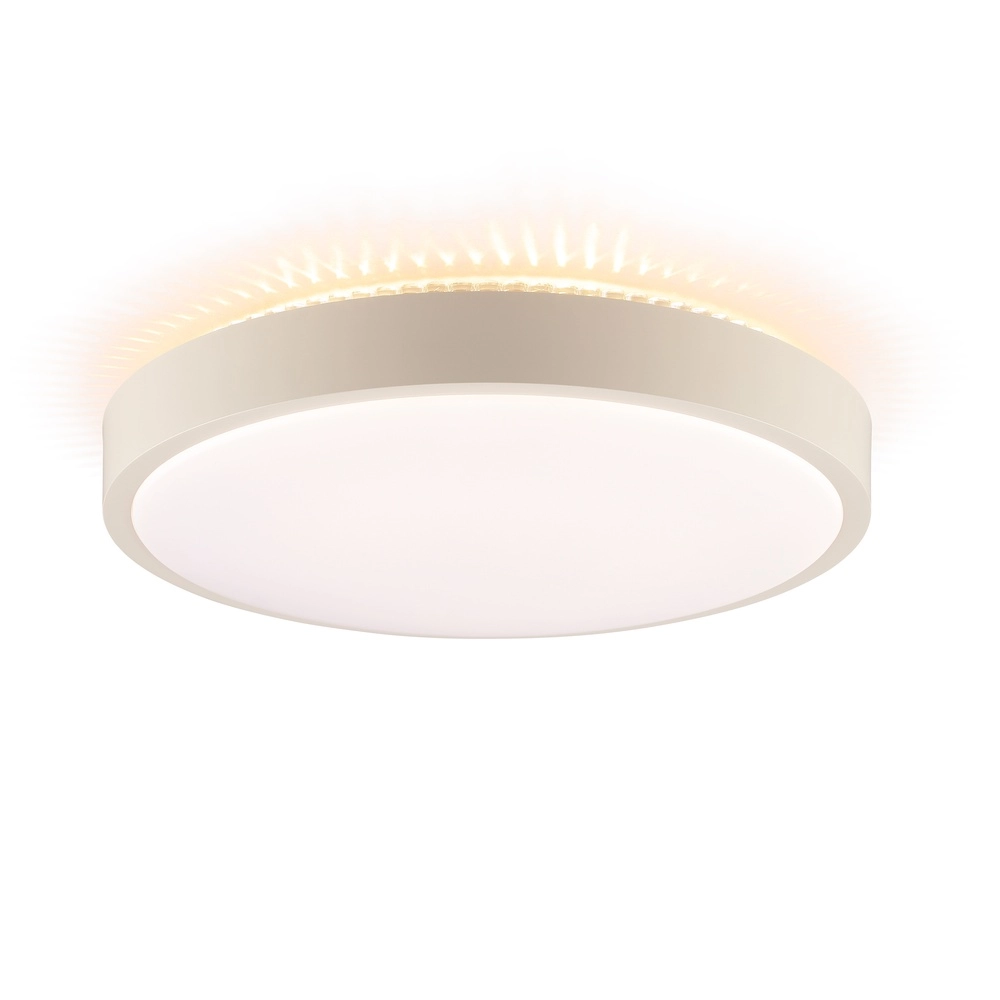 Plafonniere Solistra zand bruin met wit Ø 34,5cm Brilliant 4004353477614