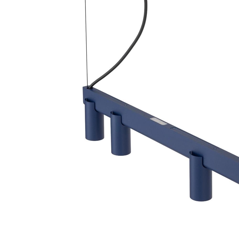 Design hanglamp Fourty 7-lichts marine blauw Lyora 5903139122931