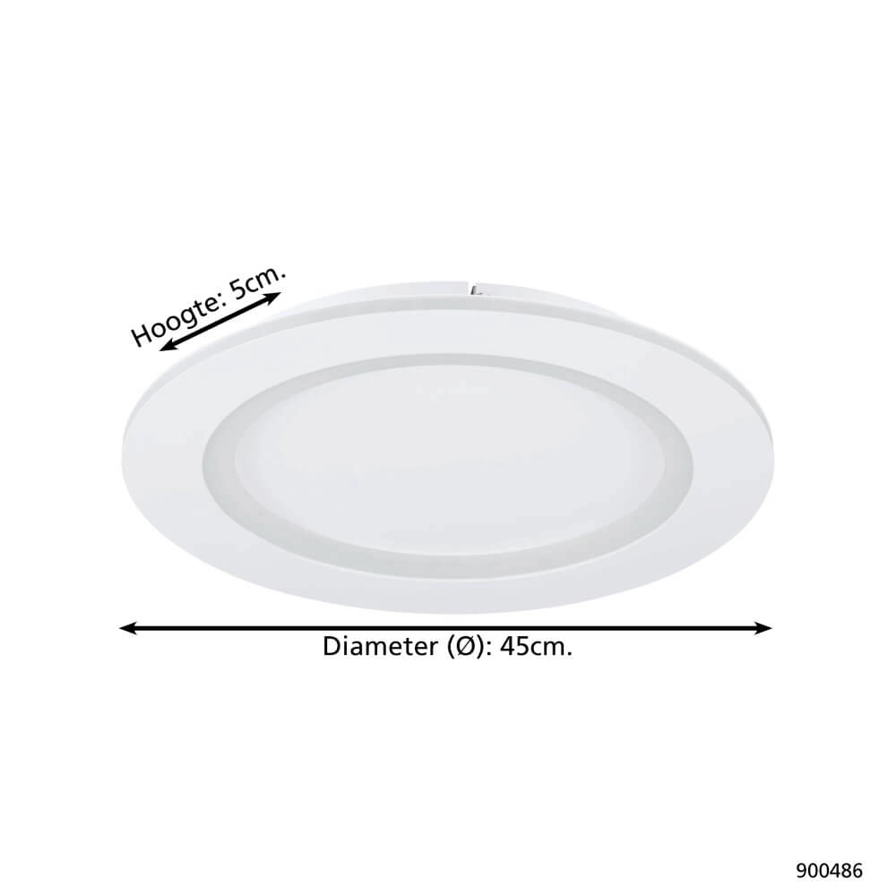 Ronde plafondlamp Padrogiano-Z Ø 45cm wit Eglo 9008606244218