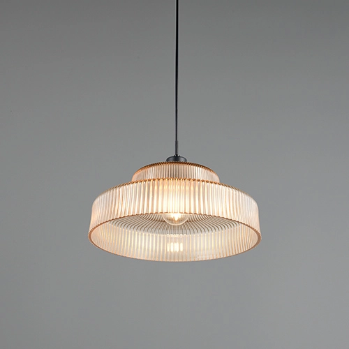 Klassieke hanglamp Abella amber glas Trio 4017807682021