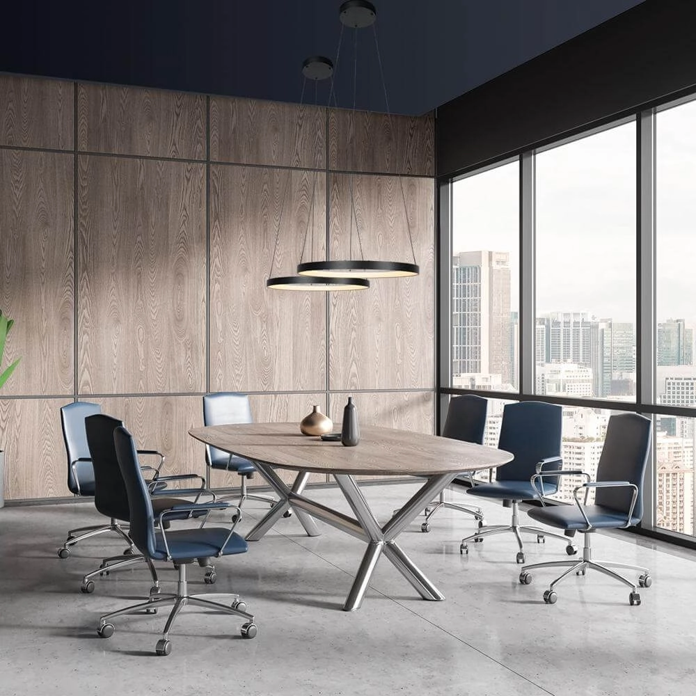 Strakke hanglamp Lumex rond Ø 58cm Steinhauer 8712746177992