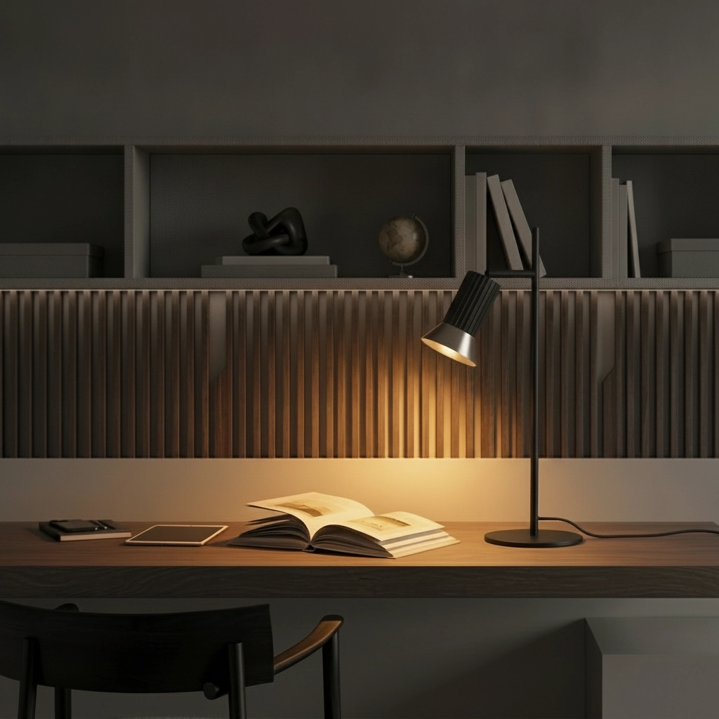 Design tafellamp Luvia zwart met brons