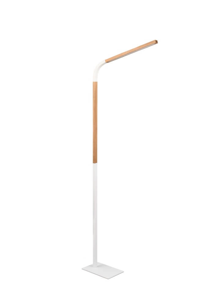 Flexibele leeslamp Norris wit met hout Trio 4017807600025