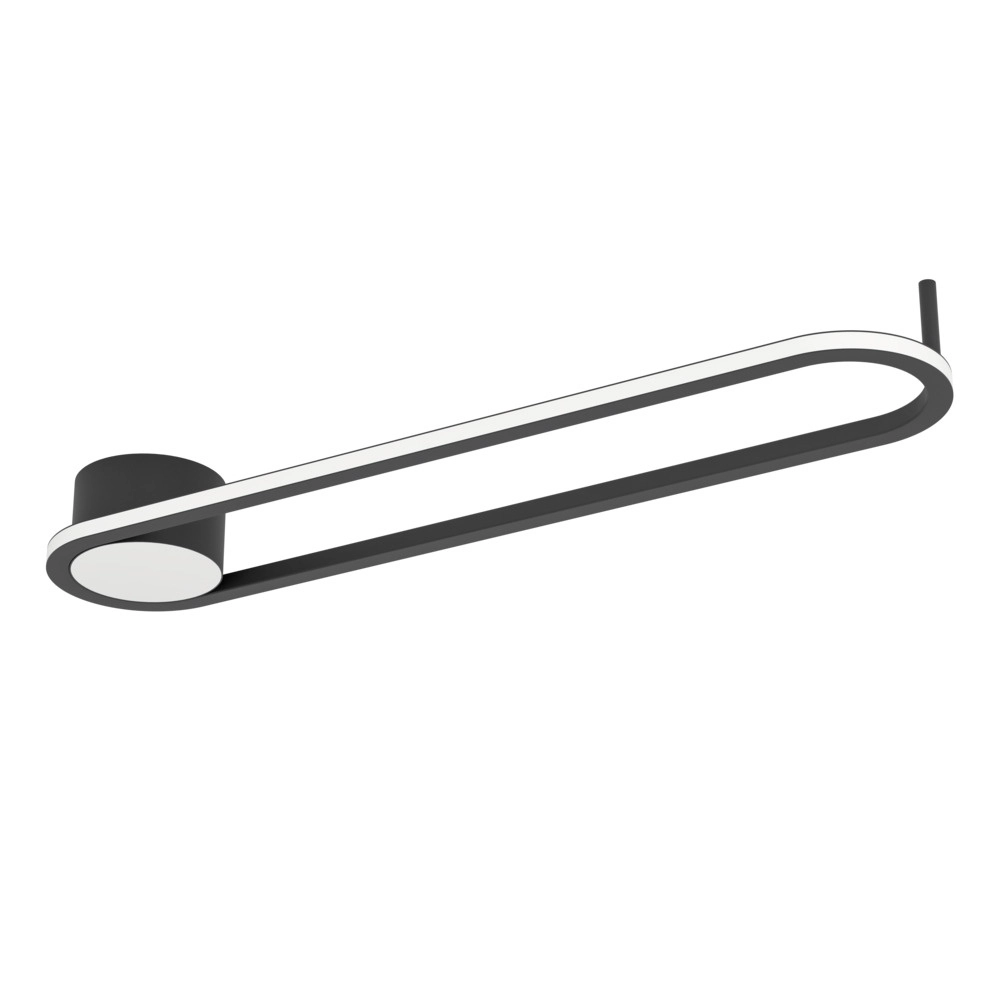Strakke plafondlamp Collecorvino zwart