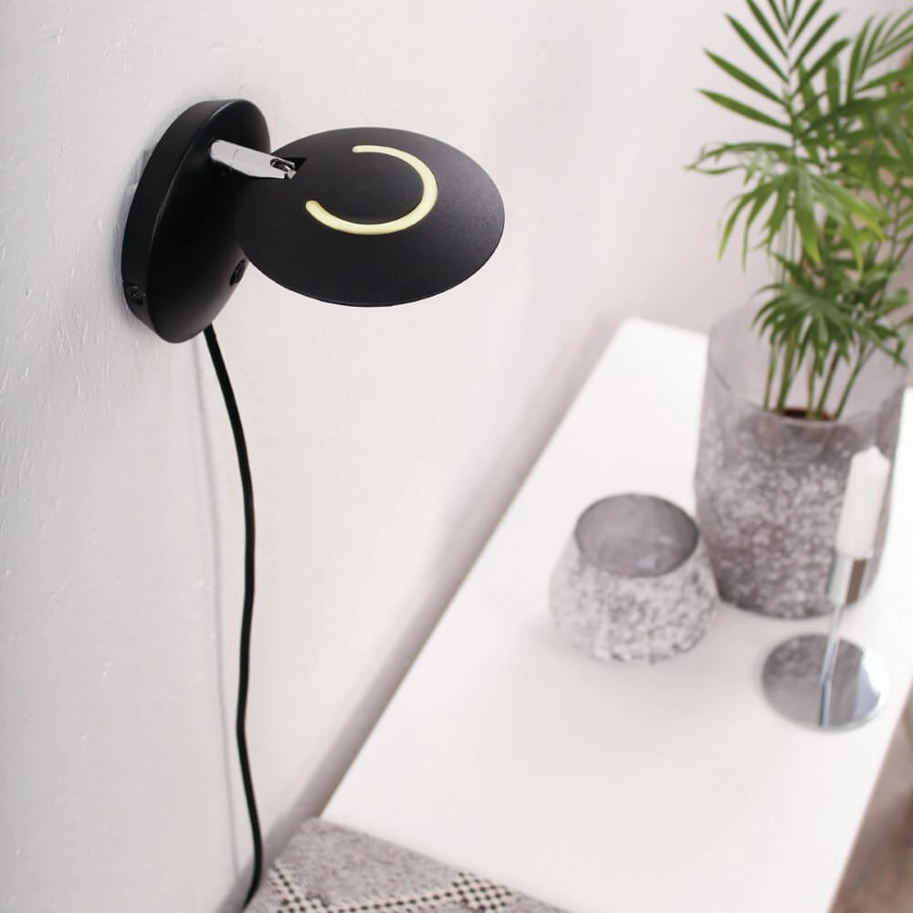 Wandspot Zenith 12cm zwart Steinhauer 8712746116342