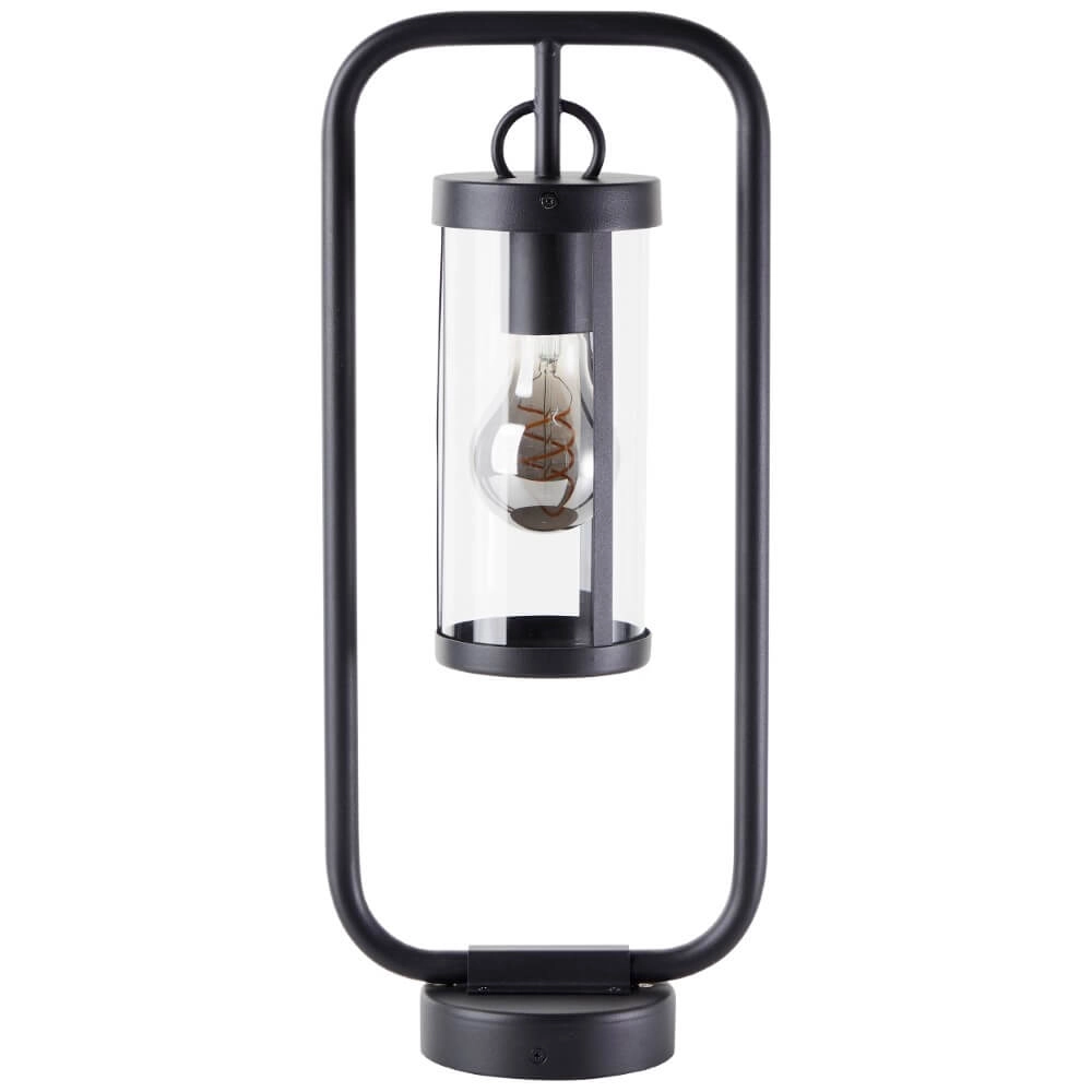 Zwarte tafellamp Sidney transparant glas Brilliant 4004353435690