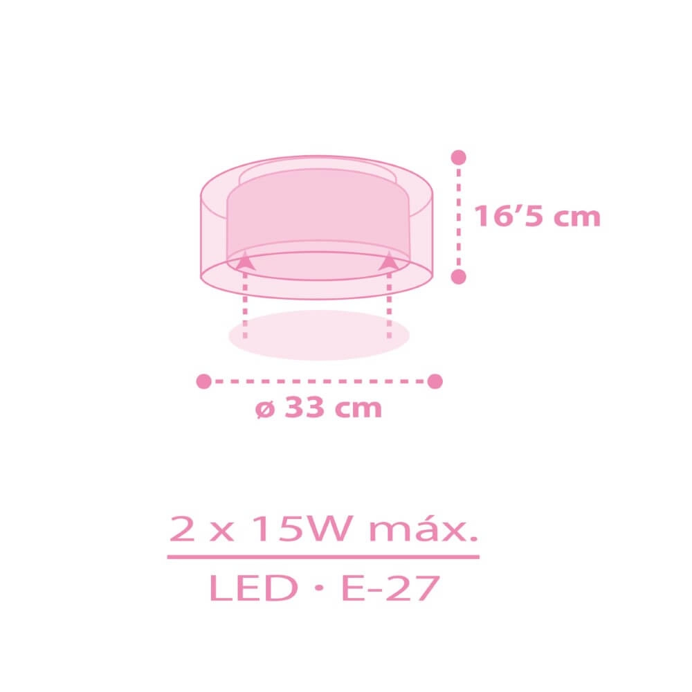 Plafondlamp Unicorns Ø 33cm Dalber 8420406415963