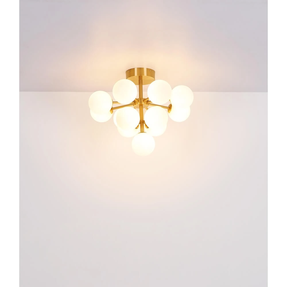 Zwarte plafondlamp Grappy 13-lichts Globo 9007371447121