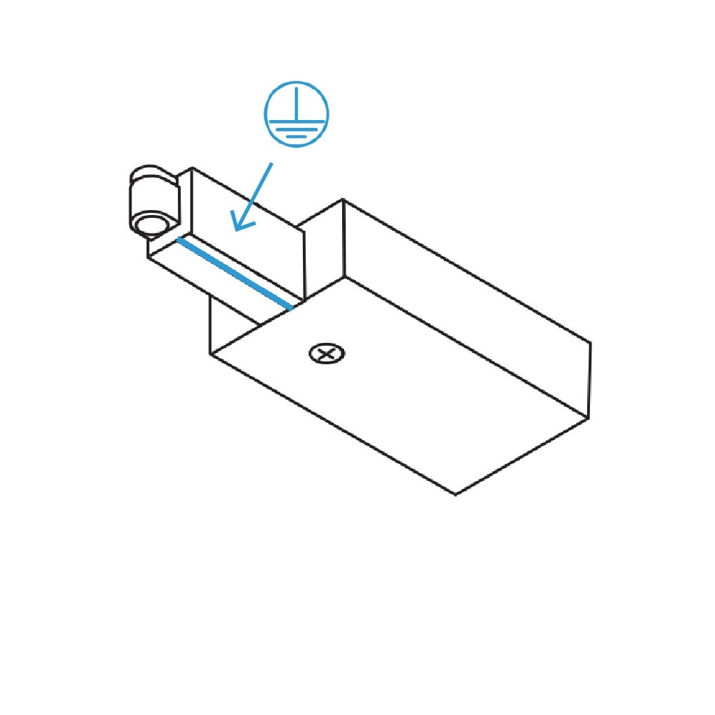 1-fase Supply 1 voeding aarde links zwart SLV 4024163142595