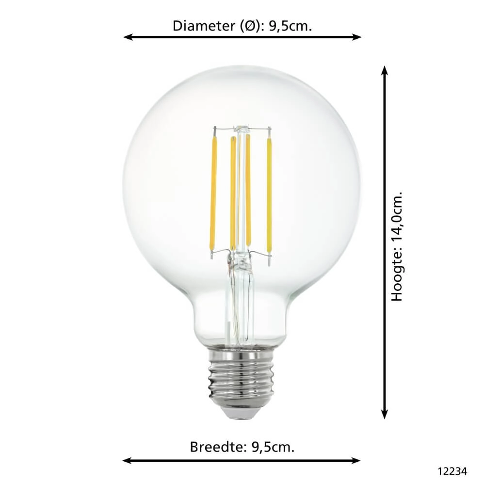 Led lampenbol Zigbee - E27 - 6 watt - 4000K - G95 Eglo 9002759122348