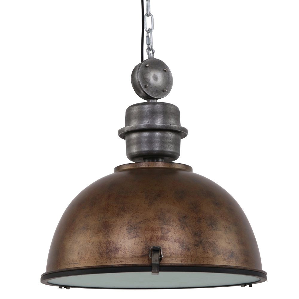 Hanglamp Bikkel XXL antiekbruin met nikkel Hanglamp Bikkel XXL antiekbruin met nikkel