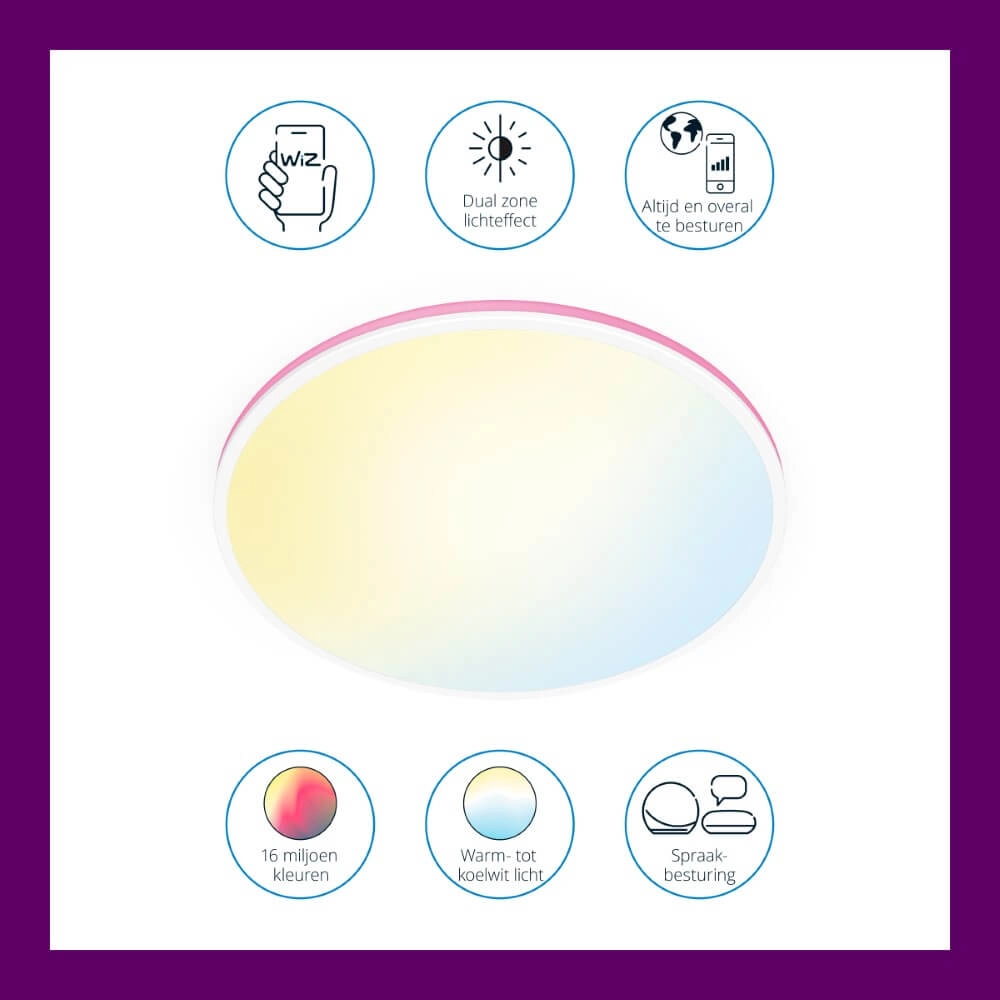Slimme plafonnière Rune Ø 40cm - wit WiZ 8719514554276