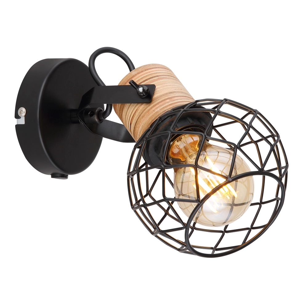 Wandlamp Lacky zwart