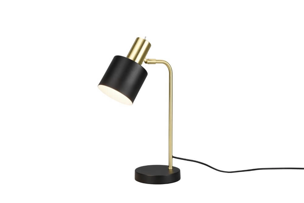 Design bureaulamp Adam Zwart met goud Trio 4017807538984