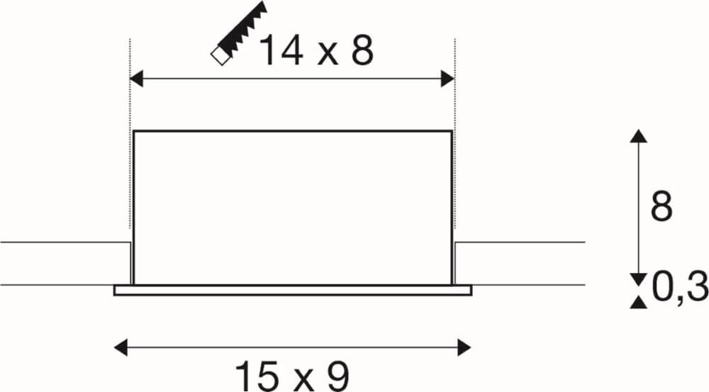 Vierkante led inbouwspot Kadux Double 2x Led - wit - 3000K SLV 4024163279079