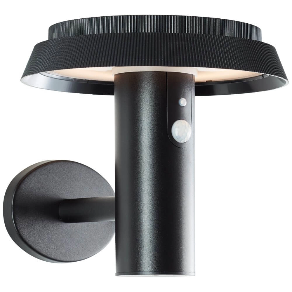 Zwarte wandlamp Alvero met sensor