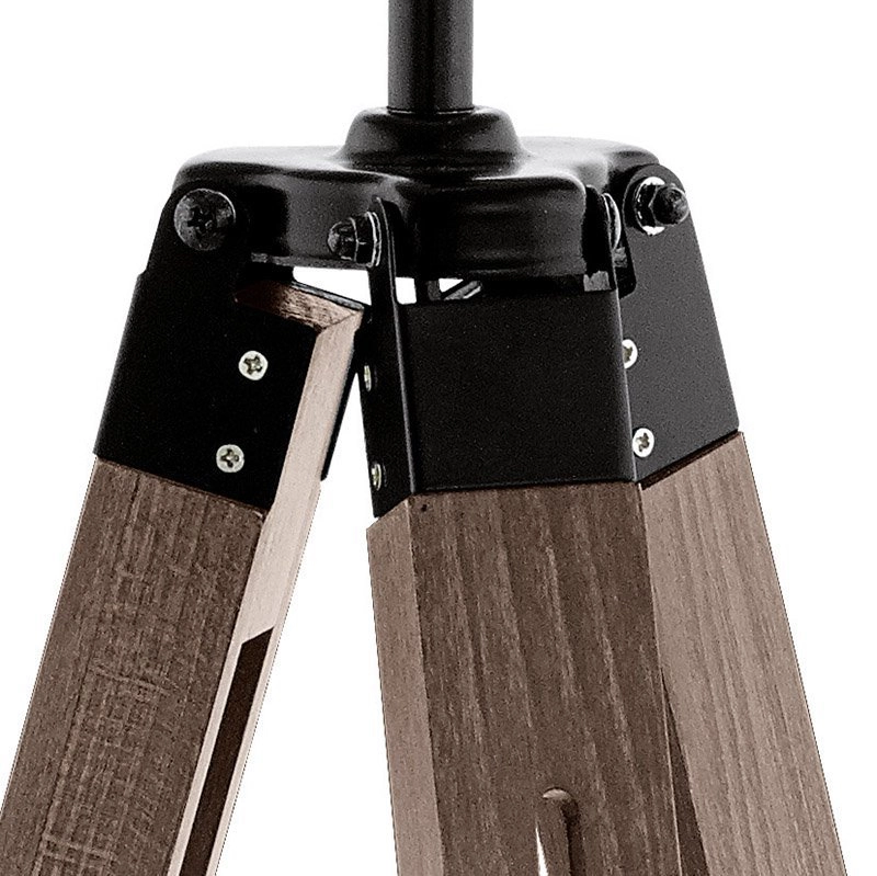 Landelijke vloerlamp Lantada 106cm Tripod hout met taupe Eglo 9002759441159
