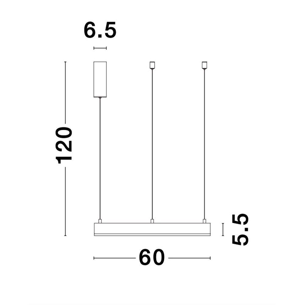 Hanglamp Motif wit Ø 60cm 3000K Lyora 5212017421937