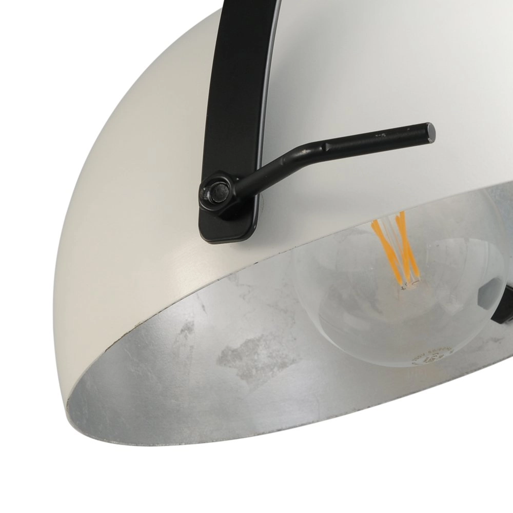 Landelijke plafondlamp Larino 30 wit met zilver Masterlight 8718121236322