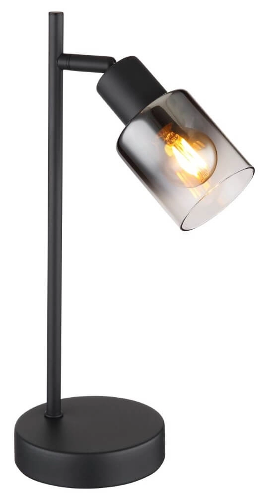 Tafellamp Hubertus met smoke glas Tafellamp Hubertus met smoke glas