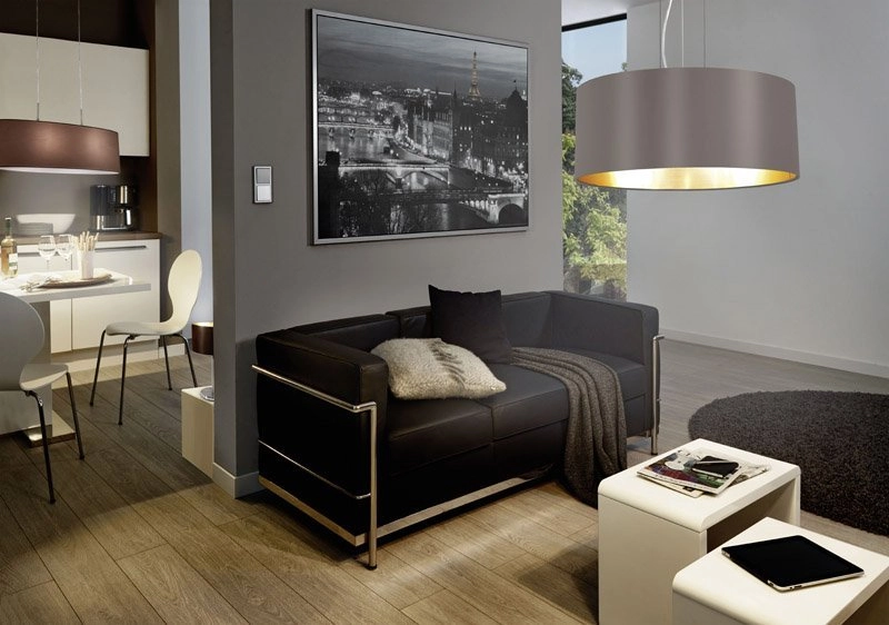 Landelijke hanglamp Maserlo 53cm cappucino met goud Eglo 9002759316082