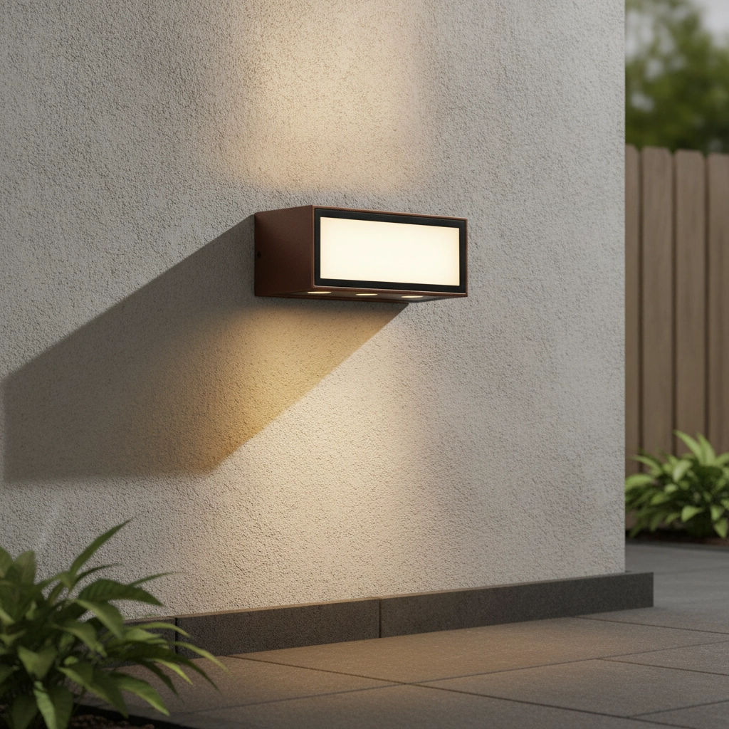 Unieke wandlamp Inga roestbruin