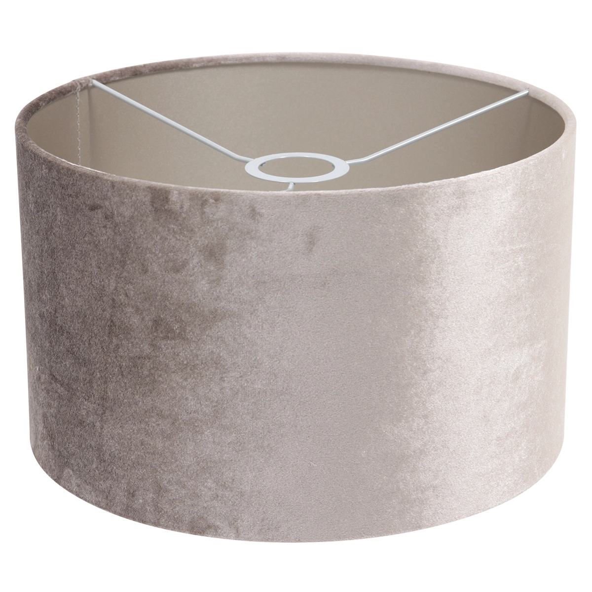Wand Leeslamp Prestige Chic RVS met 30cm taupe velourse kap Steinhauer 8712746145809
